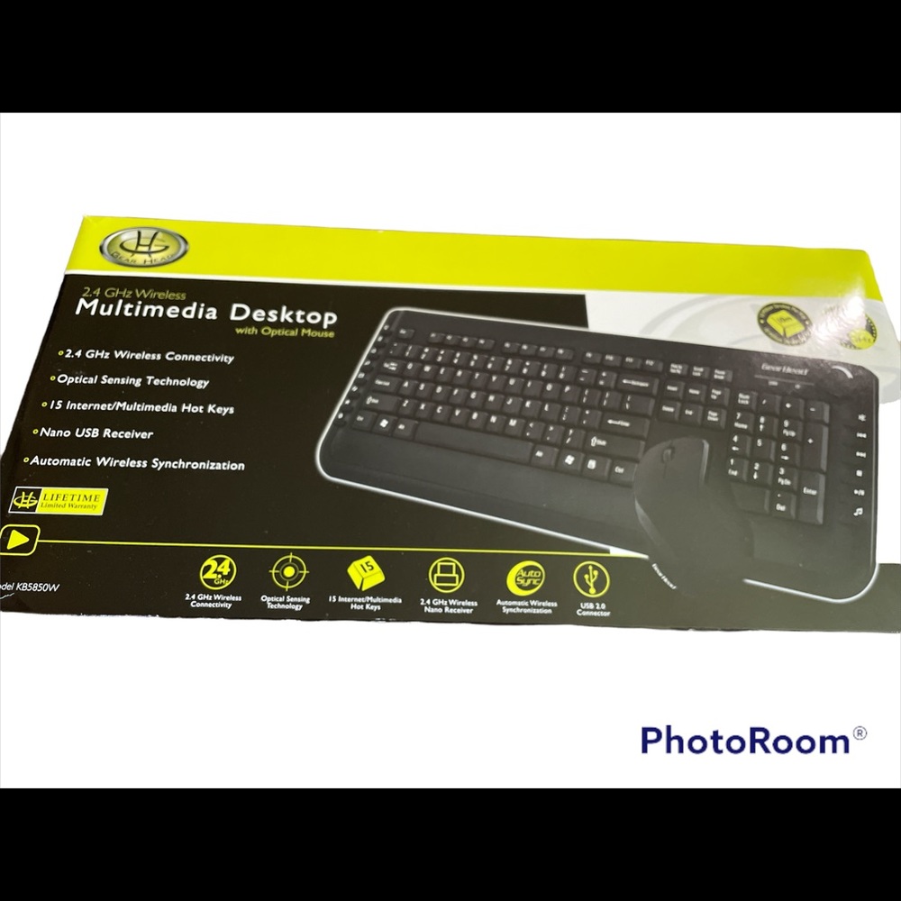 NWT Wireless Multimedia Desktop keyboard with Optical Mouse